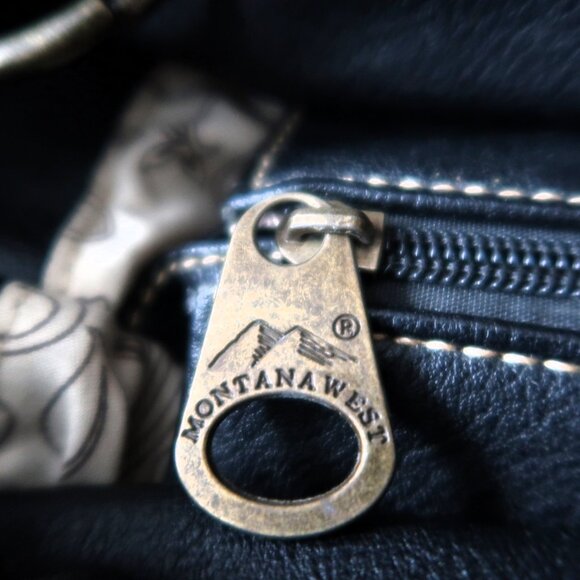 Montana West R Heavy Duty Hand Shoulder Bag Purse Bird Feather Detail 8 Pockets - Picture 3 of 16